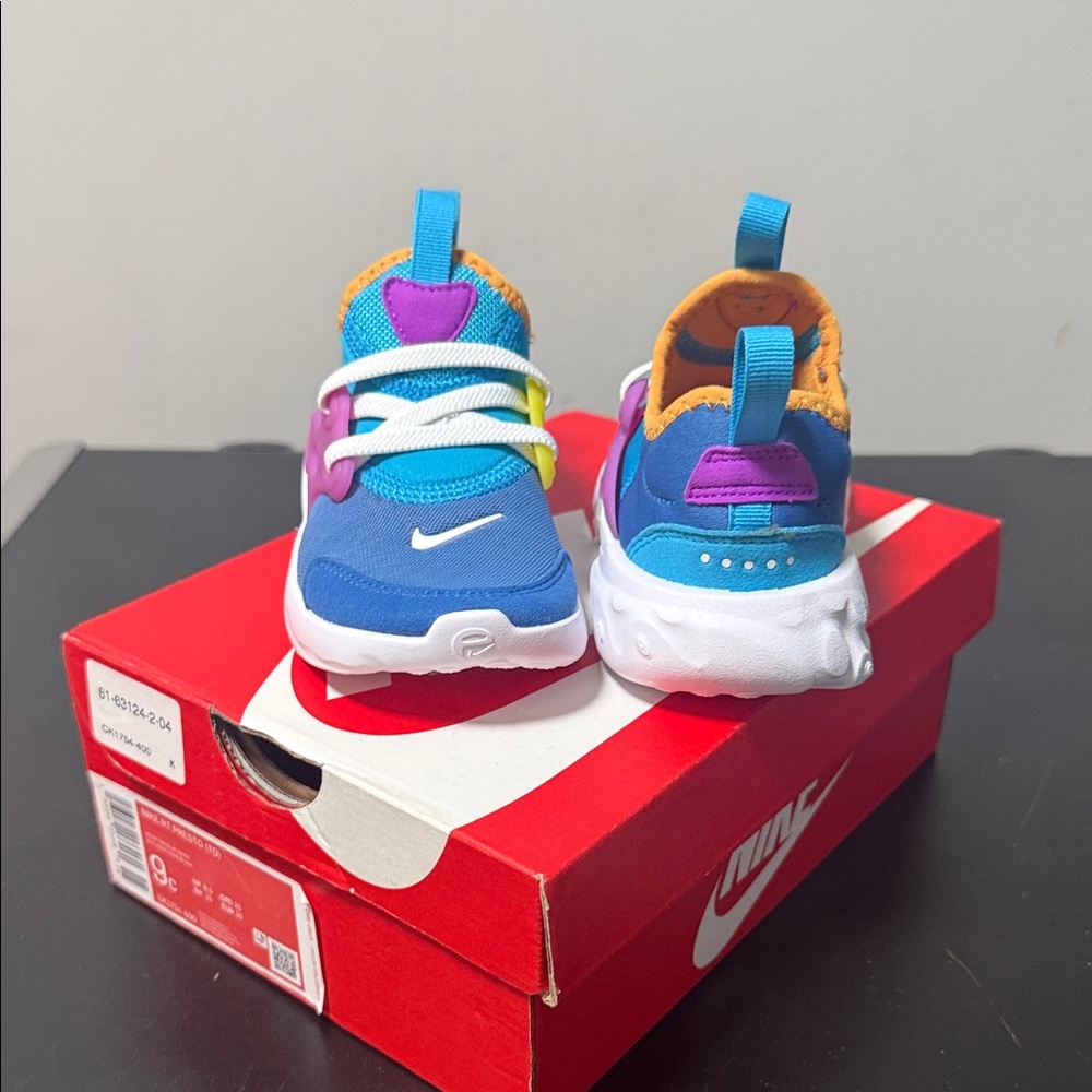 Nike Kids Blue and Orange Sneakers